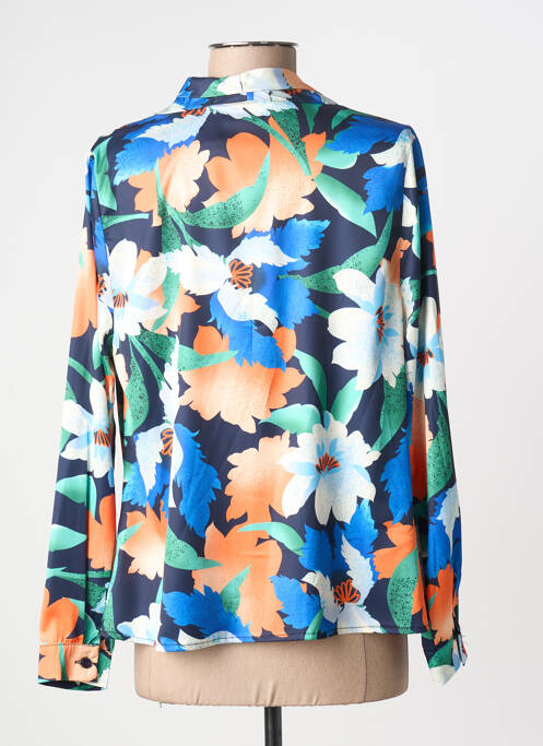 Top imprimé fantaisie manches longues bleu HIPPOCAMPE femme