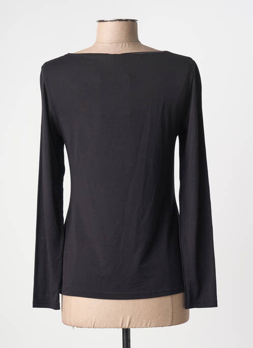 Top tissage jersey manches longues noir JANIRA femme
