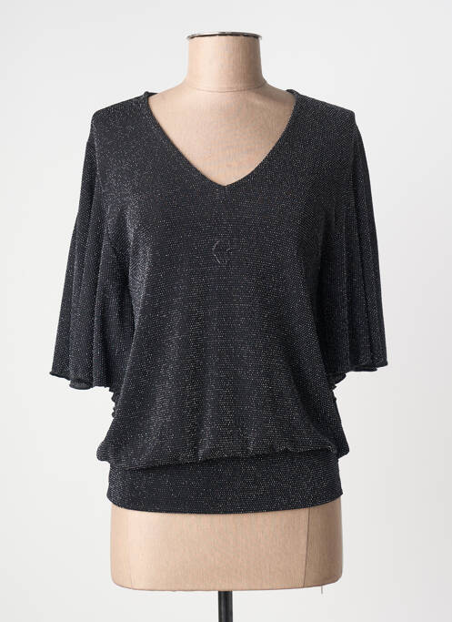 Top stretch manches longues noir LE SINGE DE JULIE femme