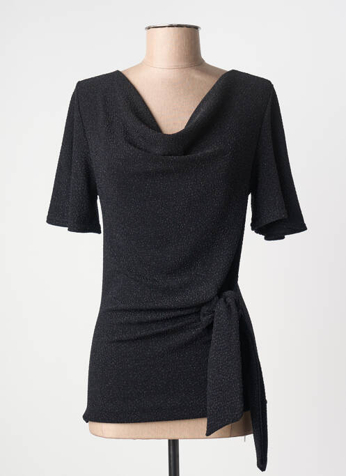 Top stretch manches courtes noir LE SINGE DE JULIE femme