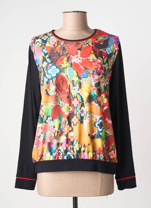 Top tissage jersey manches longues noir MALOKA femme