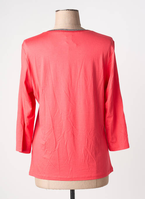 Top tissage jersey manches longues rose BARBARA LEBEK femme