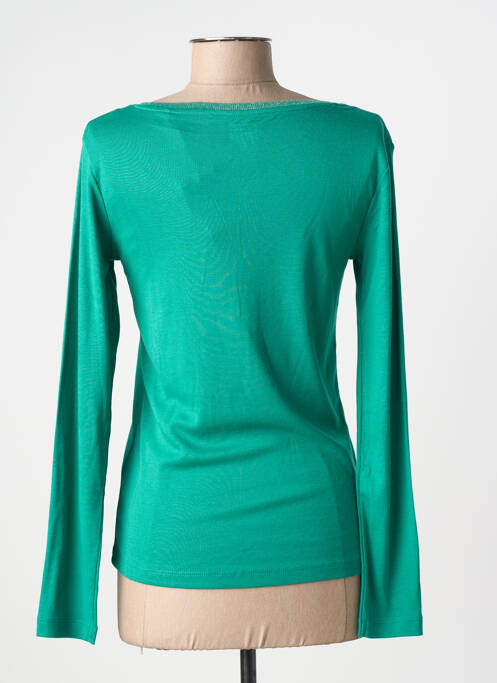 Top tissage jersey manches longues vert C'EST BEAU LA VIE femme