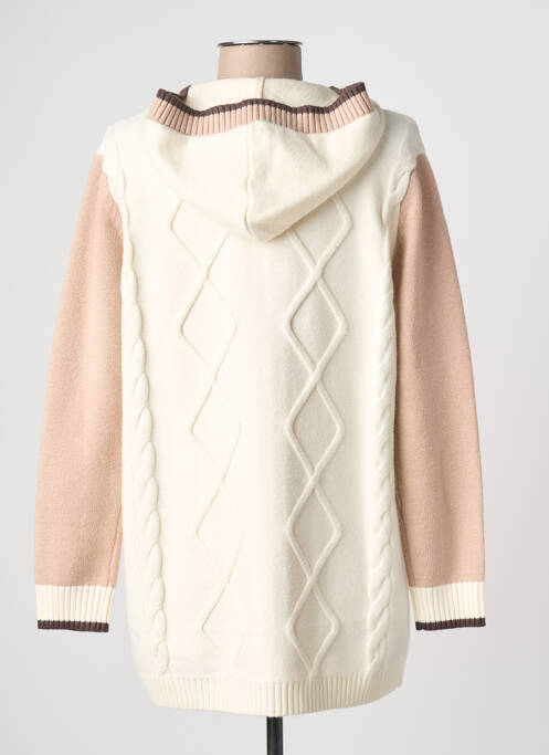 Veste casual col rond beige TRIPODE femme