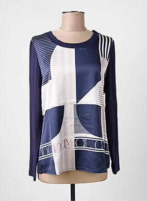T-shirt manches longues manches longues bleu BARBARA LEBEK femme