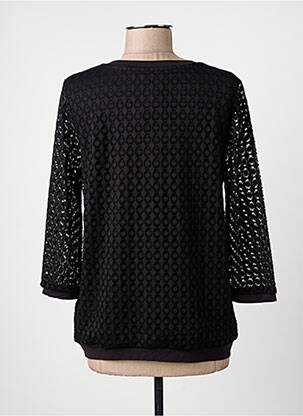 T-shirt manches 3/4 manches 3/4 noir BARBARA LEBEK femme