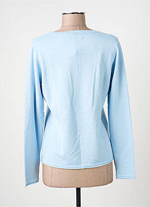 Pull coupe cintrée manches longues bleu TRIPODE femme