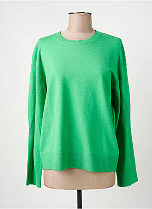 Pull col rond manches longues vert BARBARA LEBEK femme