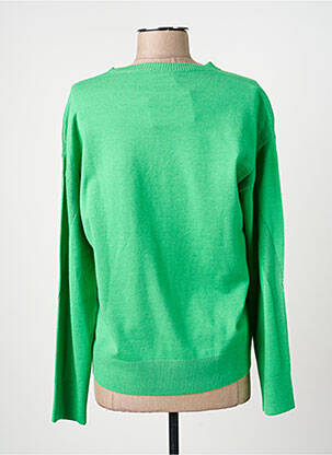 Pull col rond manches longues vert BARBARA LEBEK femme