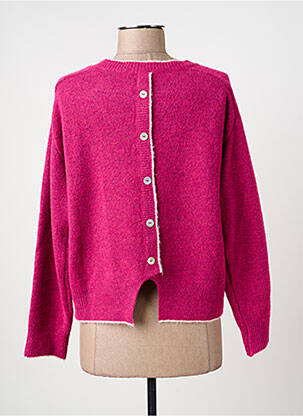 Pull coupe droite manches longues rose SIGNE NATURE femme