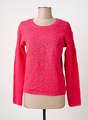 Pull coupe cintrée manches longues rose C'EST BEAU LA VIE femme