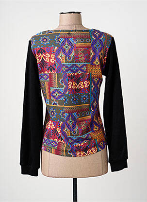Pull coupe cintrée manches longues noir MALOKA femme