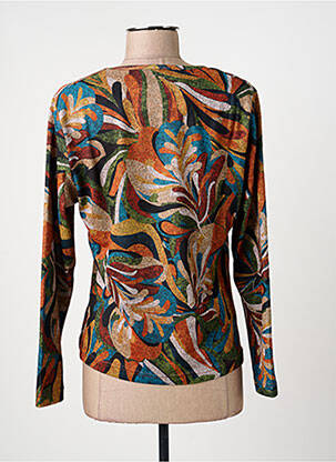 Pull coupe droite manches longues orange GRIFFON femme