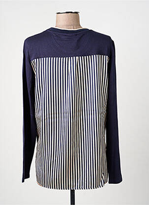 T-shirt manches longues manches longues bleu BARBARA LEBEK femme