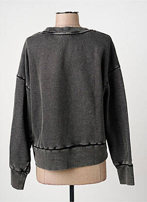 Sweat-shirt manches longues manches longues gris MD'M femme