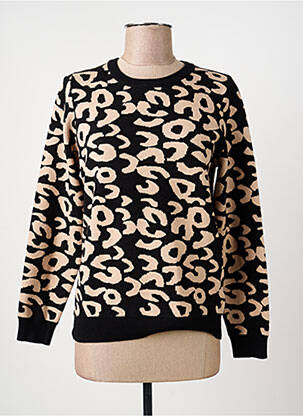Pull coupe cintrée manches longues noir MICHA femme
