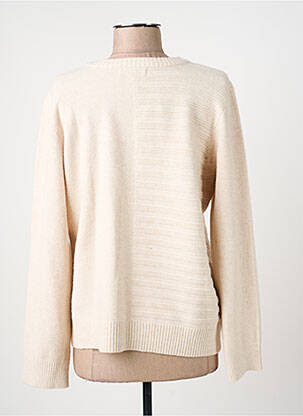 Pull coupe droite manches longues beige MD'M femme