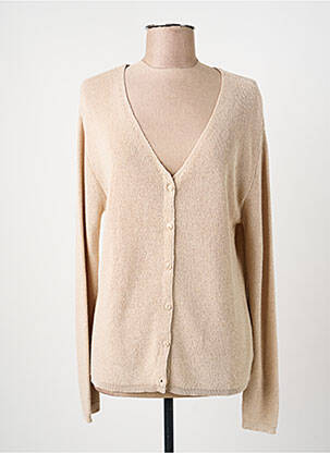 Gilet manches longues coupe cintrée beige ÉTYMOLOGIE femme