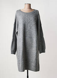 Robe pull resserrée sur le bas manches longues gris C'EST BEAU LA VIE femme
