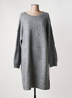 Robe pull stretch manches longues gris C'EST BEAU LA VIE femme