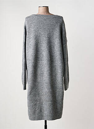 Robe pull resserrée sur le bas manches longues gris C'EST BEAU LA VIE femme