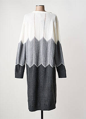 Robe pull coupe droite manches longues gris MICHA femme