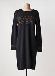 Robe mi-longue manches longues manches longues noir TELMAIL femme