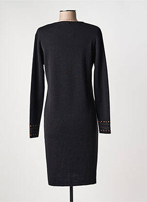 Robe mi-longue manches longues manches longues noir TELMAIL femme