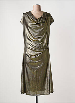 Robe mi-longue manches courtes manches courtes or LE SINGE DE JULIE femme