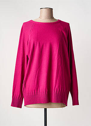 Pull col rond manches longues rose BARBARA LEBEK femme