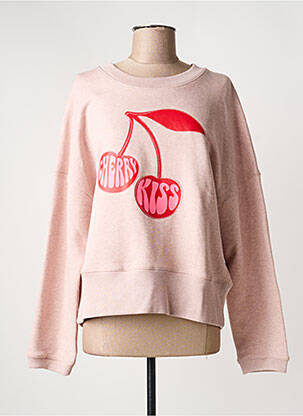 Sweat-shirt manches longues manches longues rose MD'M femme