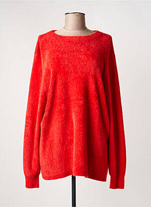 Pull coupe droite manches longues rouge BARBARA LEBEK femme