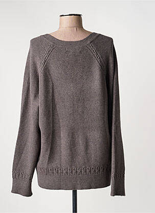 Pull coupe droite manches longues marron MD'M femme