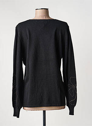 Pull coupe droite manches longues noir TRIPODE femme