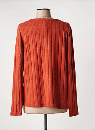 Pull coupe cintrée manches longues orange ÉTYMOLOGIE femme