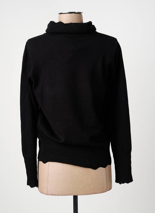 Pull col roulé manches longues manches longues noir MICHA femme