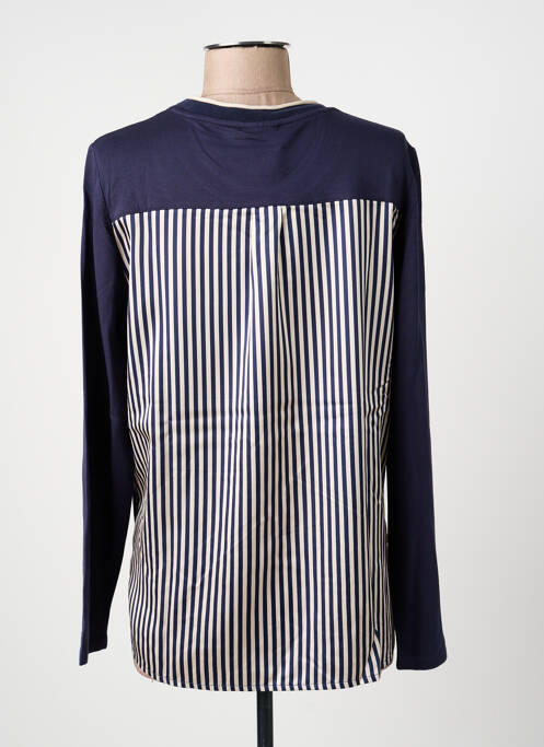 T-shirt imprimé fantaisie manches longues bleu BARBARA LEBEK femme