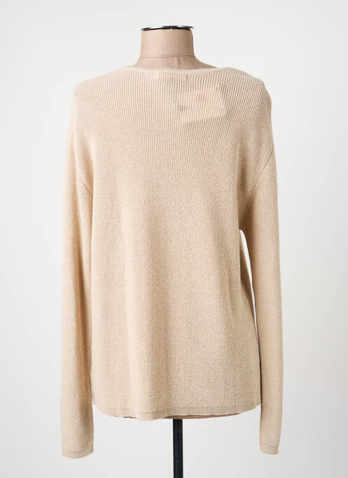 Gilet manches longues coupe cintrée beige ÉTYMOLOGIE femme