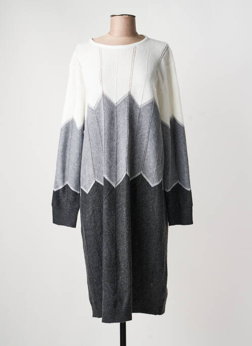 Robe pull col rond manches longues gris MICHA femme
