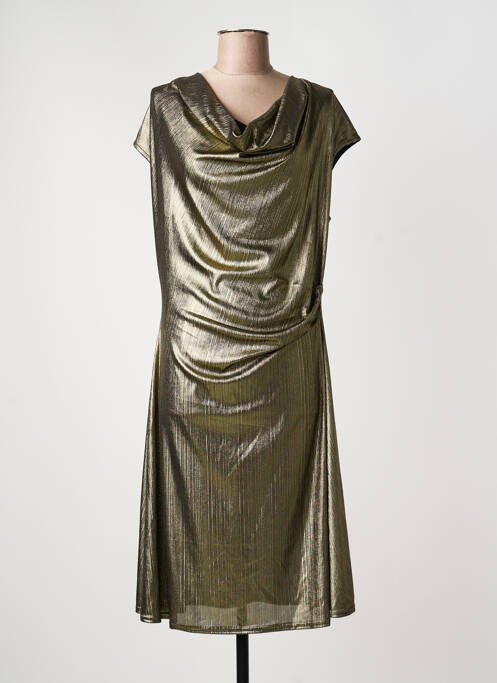 Robe mi-longue manches courtes manches courtes or LE SINGE DE JULIE femme