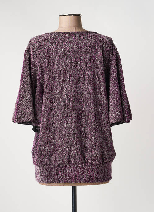 Top stretch manches courtes violet LE SINGE DE JULIE femme