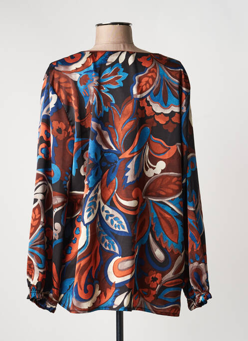Blouse imprimé fantaisie manches longues bleu HALOGENE femme
