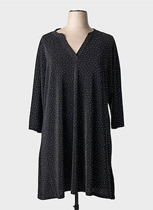 Robe mi-longue manches 3/4 manches 3/4 noir CISO femme