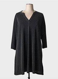 Robe mi-longue manches 3/4 manches 3/4 noir CISO femme
