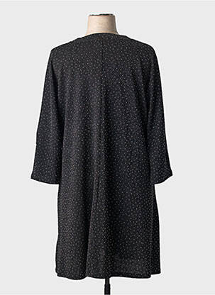 Robe mi-longue manches 3/4 manches 3/4 noir CISO femme