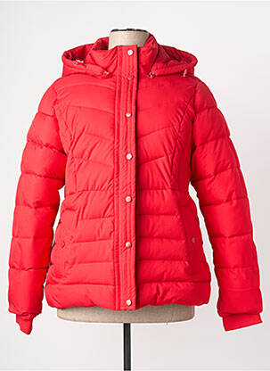 Doudoune poches a capuche rouge ÉTYMOLOGIE femme