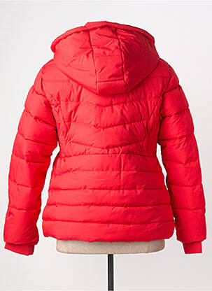 Doudoune poches a capuche rouge ÉTYMOLOGIE femme