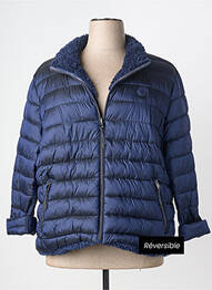 Doudoune manches longues sans capuche bleu CHRISTINE LAURE femme