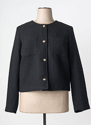 Veste casual col rond noir C'EST BEAU LA VIE femme