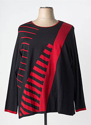 Pull coupe droite manches longues noir GUY DUBOUIS femme